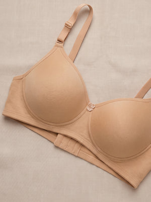 Cherry Full Coverage Lightly Padded Everyday Bra | Pack of 3-CAMEL CAMEL CAMEL