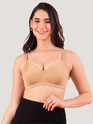 Cherry Full Coverage Lightly Padded Everyday Bra | Pack of 3-CAMEL CAMEL CAMEL