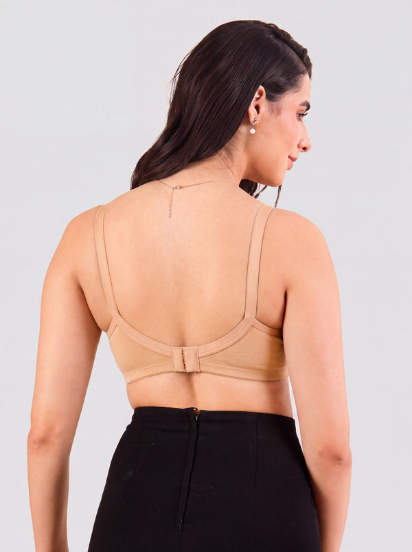 Cherry Full Coverage Lightly Padded Everyday Bra | Pack of 3-CAMEL CAMEL CAMEL