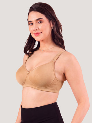 Cherry Full Coverage Lightly Padded Everyday Bra | Pack of 3-CAMEL CAMEL CAMEL