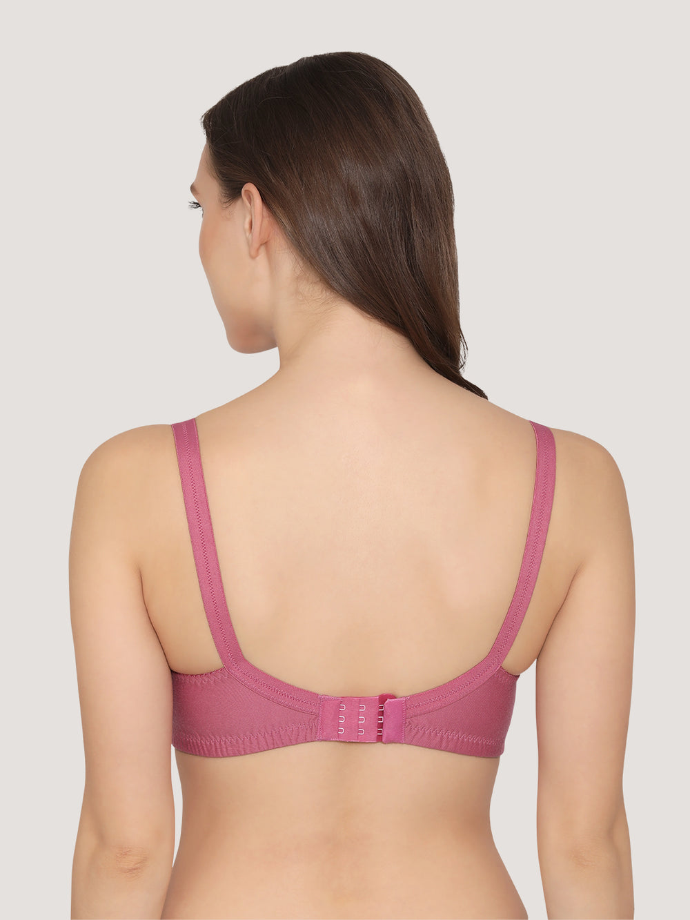 K LINGERIE Clare Women's Full Support Non Padded Delicate Lace Bra-D.BLUSH D.BLUSH