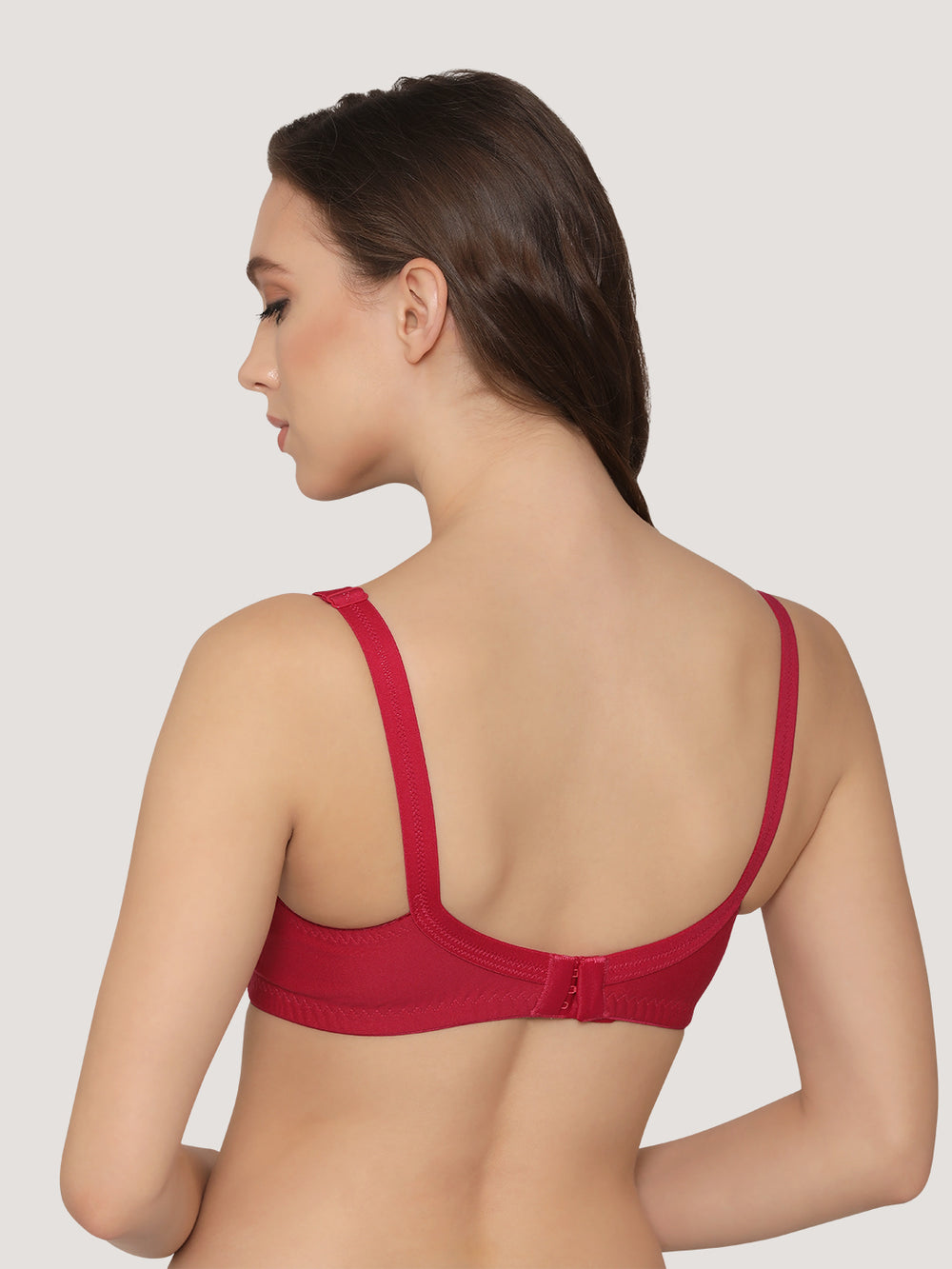 K LINGERIE Clare Women's Full Support Non Padded Delicate Lace Bra-RANI WHITE