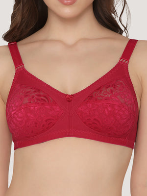 Clare Women's Full Support Delicate Lace Bra-RANI