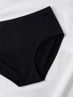 Cooper Women Super Stretchable Full Coverage High Waist Hipster Panties | Pack of 3-BLACK DARK VIOLET BROWN