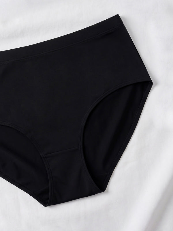 Cooper Women Super Stretchable Full Coverage High Waist Hipster Panties | Pack of 3-BLACK DARK VIOLET BROWN
