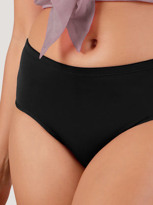 Cooper Women Super Stretchable Full Coverage High Waist Hipster Panties | Pack of 3-CREPE DUSTY ROSE BLACK