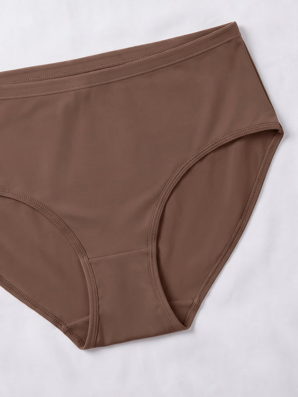 Cooper Women Super Stretchable Full Coverage High Waist Hipster Panties | Pack of 3-BROWN BROWN BROWN