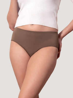 Cooper Women Super Stretchable Full Coverage High Waist Hipster Panties | Pack of 3-BROWN BROWN BROWN