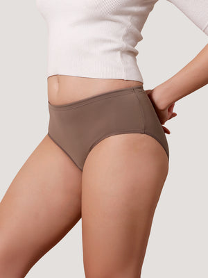 Cooper Women Super Stretchable Full Coverage High Waist Hipster Panties | Pack of 3-BROWN BROWN BROWN
