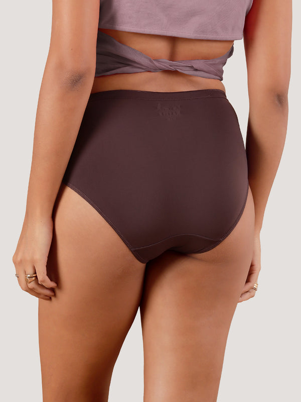 Cooper Women Super Stretchable Full Coverage High Waist Hipster Panties | Pack of 3-DARK VIOLET DARK VIOLET DARK VIOLET