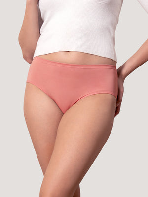Cooper Women Super Stretchable Full Coverage High Waist Hipster Panties | Pack of 3-CREPE DUSTY ROSE BLACK
