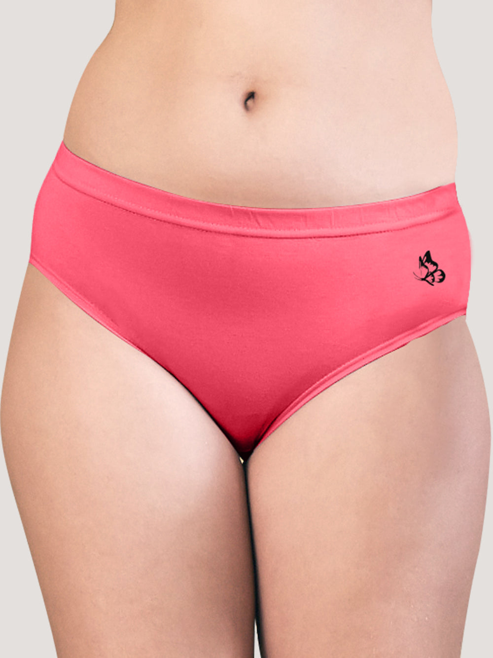 Eve Mid Waist Multicolor Hipster Panties | Pack of 3-CORAL CORAL CORAL