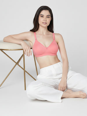 Evlyn Double Layered Cups Regular Bra | Pack of 3 | BLACK CORAL ONION