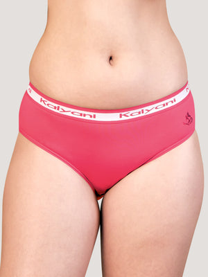 Jazzie Mid Waist Hipster Underwear | Pack of 3-CORAL CORAL CORAL