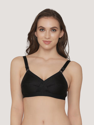 Cross Care Full Coverage Minimizer Bra-BLACK