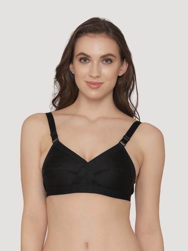 Cross Care Full Coverage Minimizer Bra-BLACK