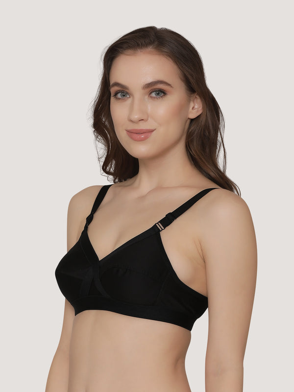 Cross Care Full Coverage Minimizer Bra-BLACK