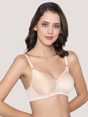 Kalyani's Crown Subtle Glam Lightly Padded Seamless T-Shirt Bras | Pack of 3 | L.NUDE L.NUDE L.NUDE