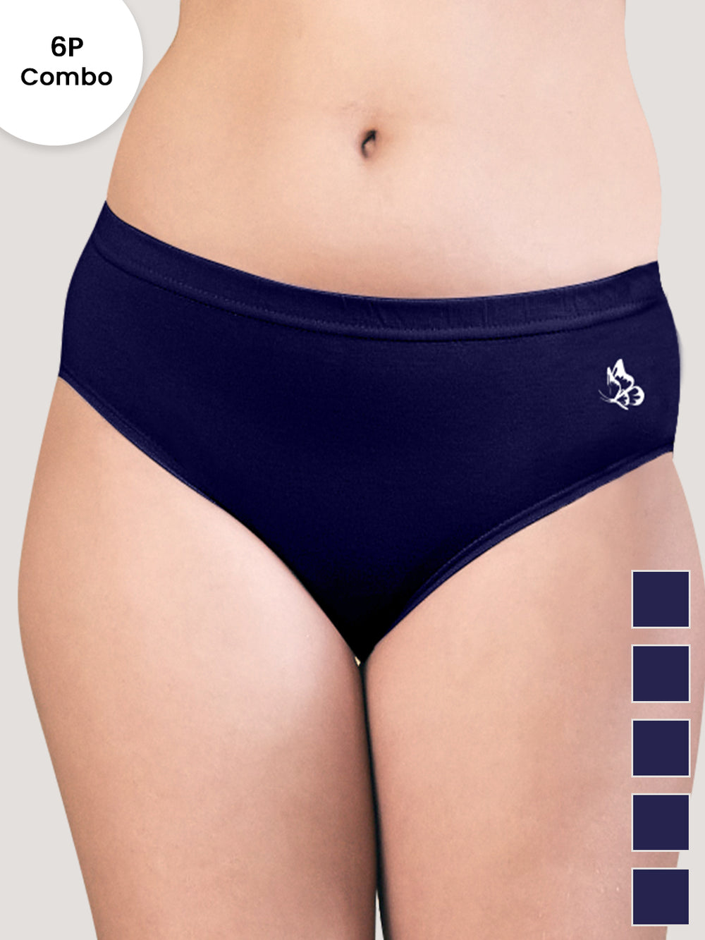 Eve Women's Cotton Lycra Seamless Bikini Panty | Pack of 6-DBLE DBLE DBLE DBLE DBLE DBLE