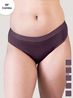 Sensa Women Bikini Style Outer Elastic Panties | Pack of 6-DVL DVL DVL DVL DVL DVL