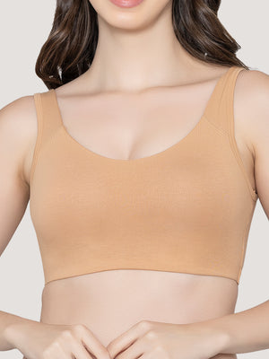 Daisey Medium Impact Sports Bra for Light Workouts-NUDE