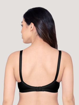 Damini Full Coverage Cotton Everyday Bra | Pack of 3-BLACK BLACK BLACK