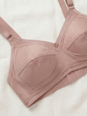 Damini Full Coverage Cotton Everyday Bra | Pack of 3-FAWN ONION BLACK