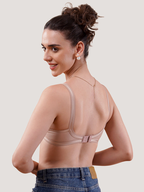 Damini Full Coverage Cotton Everyday Bra | Pack of 3-BLACK FAWN WHITE