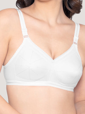 Damini Full Coverage Cotton Everyday Bra | Pack of 3-BLACK FAWN WHITE