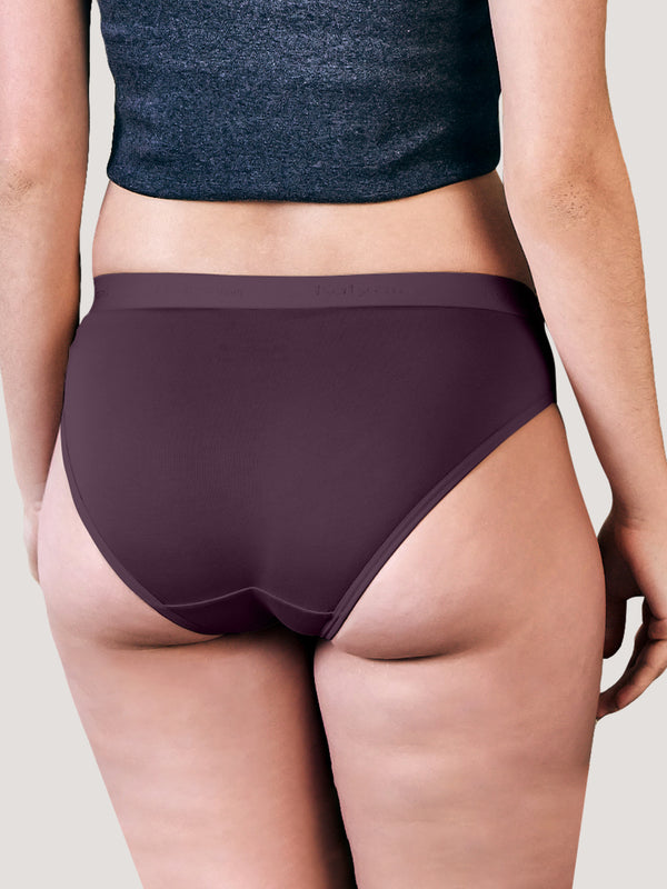 Sensa Low Waist Bikini Panties | Pack of 3-BURGUNDY DARK VOILET BLACK