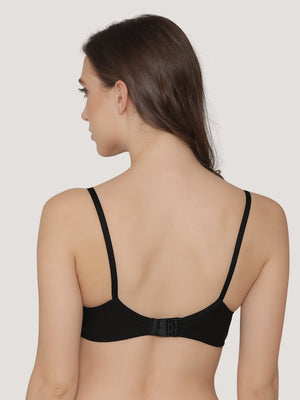 Deepali Non Padded Everyday Lace Bra | Pack of 2-BLACK SKIN