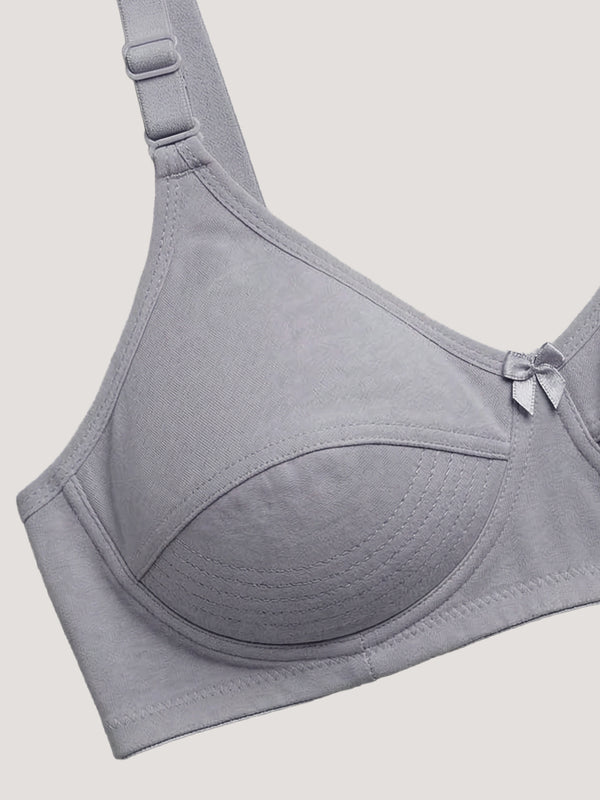 Pranika Non Padded Seamed Everyday Bra | Pack of 3 GREY ROSE BLACK