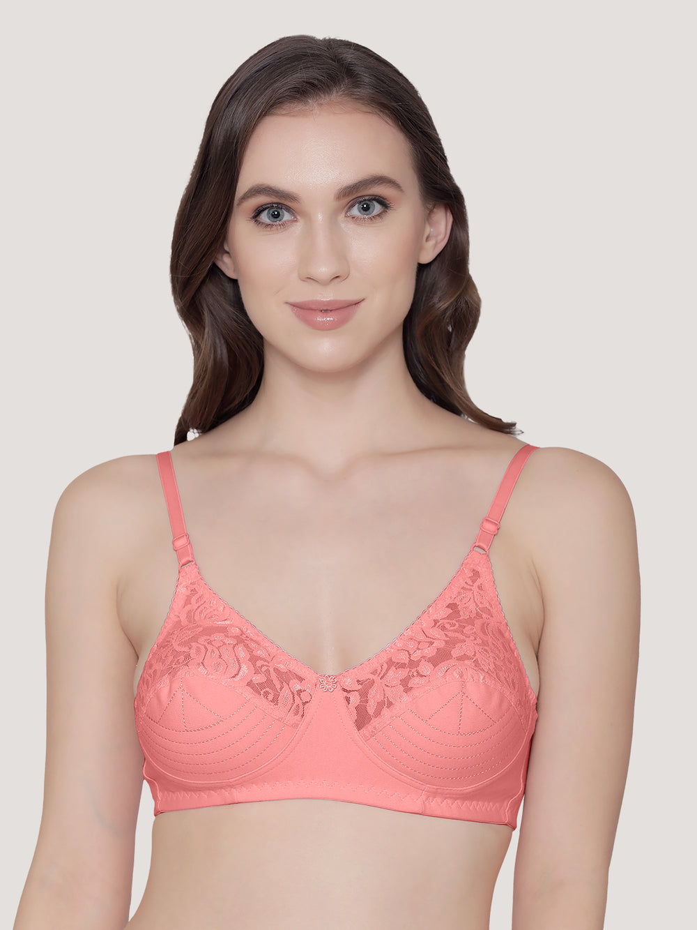 Deepali Non Padded Everyday Lace Bra | Pack of 2-ROSE BLACK SKY BLUE