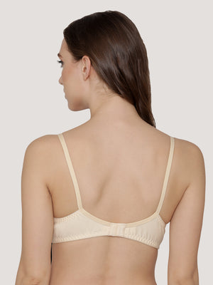 Deepali Non Padded Everyday Lace Bra | Pack of 3-SKIN SKIN SKIN