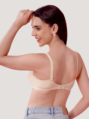 Pranika Non Padded Seamed Everyday Bra | Pack of 3 SKIN SKIN SKIN