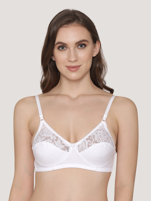 Kalyani Deepali Non Padded Cut & Sew Cups Everyday Lace Bra | Pack of 2