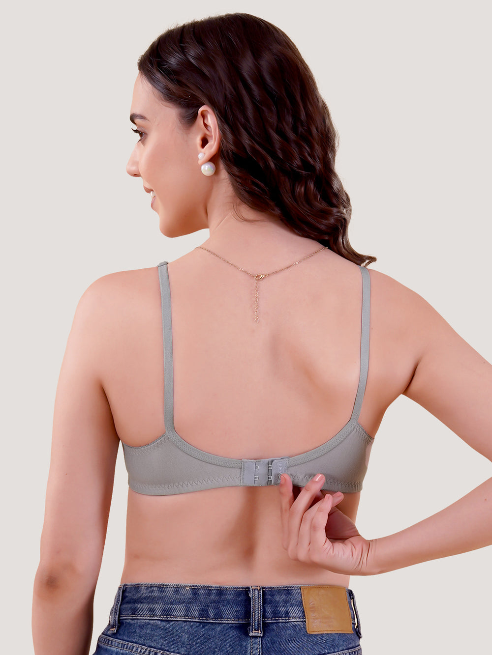 Deepali Non Padded Everyday Lace Bra | Pack of 3-GREY GREY GREY