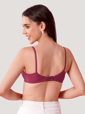 Deepali Non Padded Everyday Lace Bra | Pack of 3-ROSEBUD WHITE BLACK