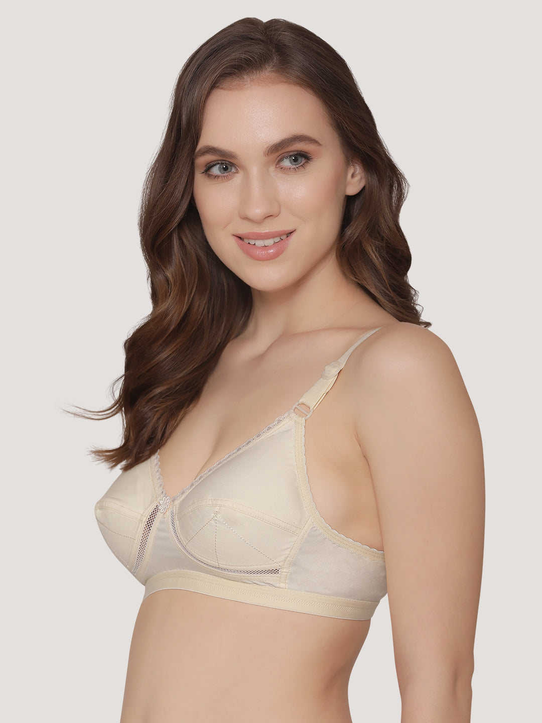 Diksha Full Coverage Double Layered Cups Everyday Bra | Pack of 3-BLACK SKIN WHITE