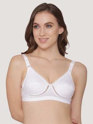 Diksha Full Coverage Double Layered Cups Everyday Bra | Pack of 3-BLACK SKIN WHITE