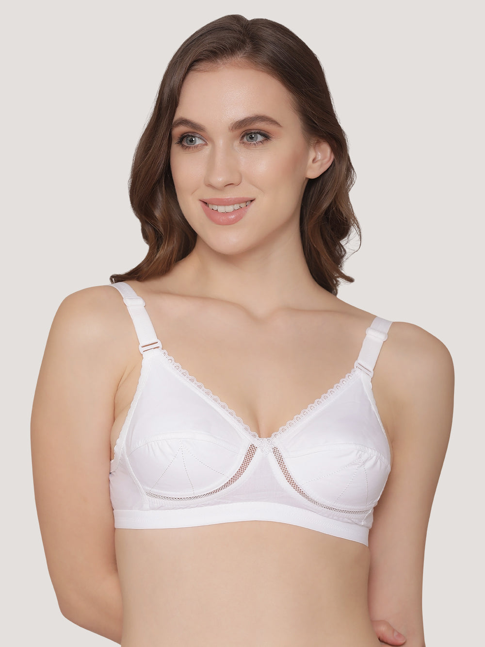 Diksha Full Coverage Double Layered Cups Everyday Bra | Pack of 3-WHITE WHITE WHITE