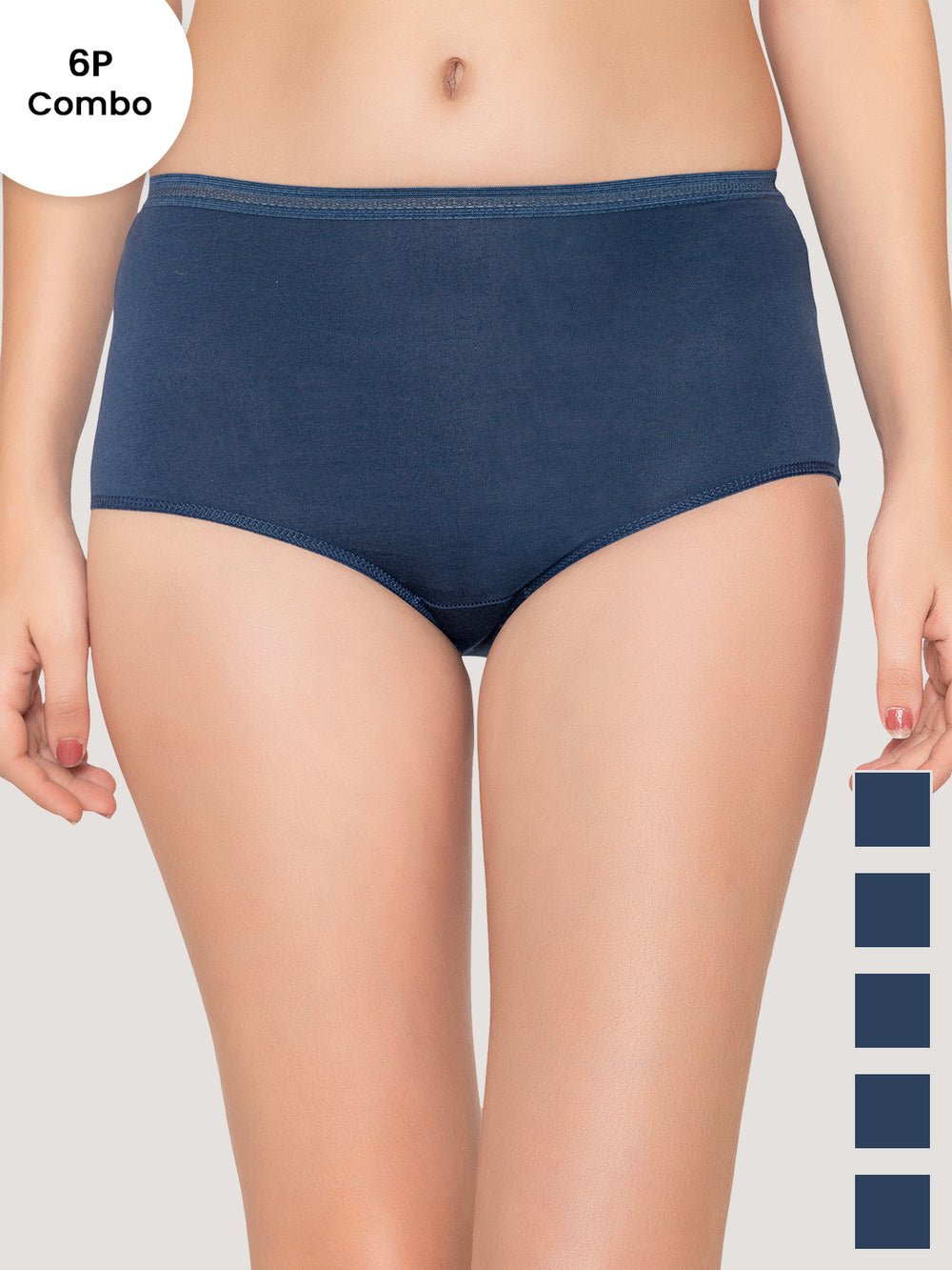 Orion High Coverage Hipster Panties for Women | Pack of 6-EBLE EBLE EBLE EBLE EBLE EBLE