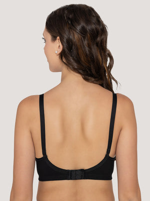 Kalyani Elvira Everyday Support Seamless Non Padded T-Shirt Bras | Pack of 2 | BLACK BLACK