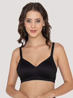 Kalyani Elvira Everyday Support Seamless Non Padded T-Shirt Bras | Pack of 2 | WHITE BLACK