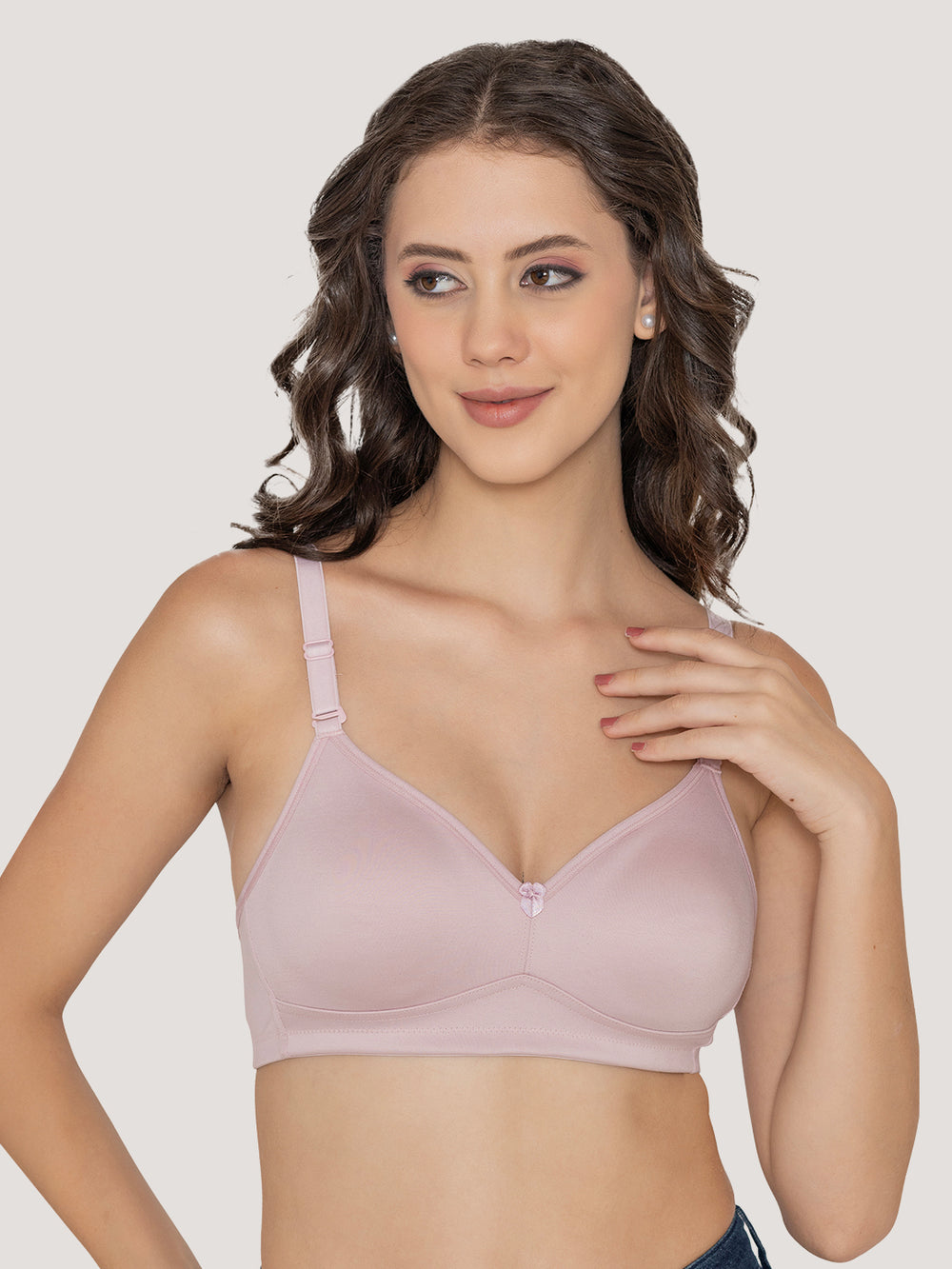 Kalyani Elvira Everyday Support Seamless Non Padded T-Shirt Bras | Pack of 2 | CREPE WHITE