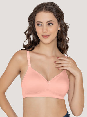 Kalyani Elvira Everyday Support Seamless Non Padded T-Shirt Bras | Pack of 2 | L.PEACH L.PEACH