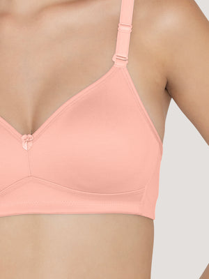 Kalyani Elvira Everyday Support Seamless Non Padded T-Shirt Bras | Pack of 2 | L.PEACH L.PEACH