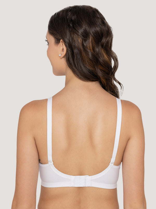 Kalyani Elvira Everyday Support Seamless Non Padded T-Shirt Bras | Pack of 2 | WHITE BLACK