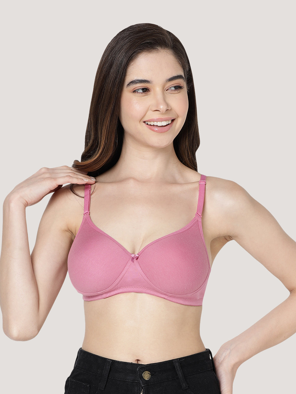 Emily Lightly Padded Multiway Everyday Bra | Pack of 3-BLUSH M.BLACK M.GREY