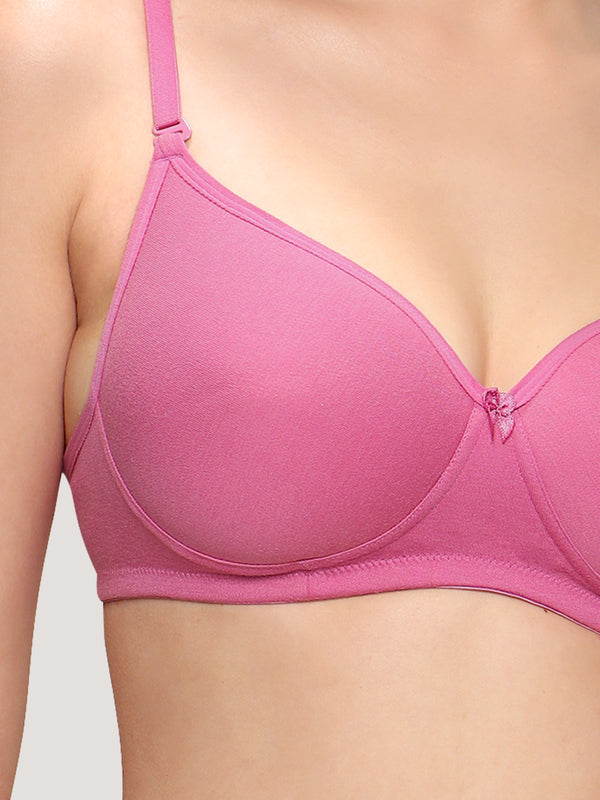 Emily Lightly Padded Multiway Everyday Bra | Pack of 3-BLUSH BLUSH BLUSH